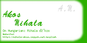 akos mihala business card